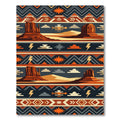 Earthy Southwest Mesa Sunset Geometric Rug