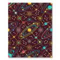 Cosmic Celestial Rings and Atoms Rug