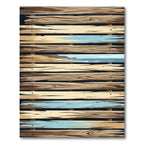 Coastal Beach Wood Plank Rug