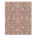 Ornate Rose Gold Arabesque Floral Rug