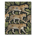 Lush Tropical Leopard Jungle Foliage Rug
