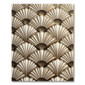 Art Deco Cream Gold Fan Arrangement Rug