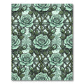 Mint Green Climbing Rose Trellis Rug