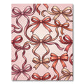 Elegant Blush Ribbon Bow Illustration Rug