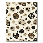 Brown Black Pebble Abstract Shapes Rug