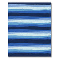 Modern Abstract Blue Painted Stripes Rug