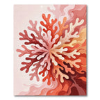 Coral Branch Red Gradient Abstract Rug
