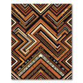 Earthy Geometric Chevron Aztec Art Rug