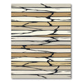 Earthy Tones Cracked Stone Stripes Rug