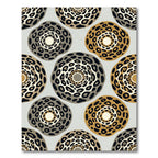 Contemporary Leopard Spot Geometric Circle Rug