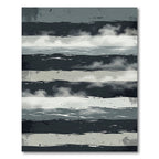 Monochrome Abstract Brush Stroke Rug