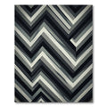 Monochromatic Chevron Geometric Layered Rug