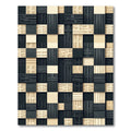 Dark Light Wood Striped Weave Rug