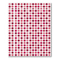 Crimson Pink Polka Dot Grid Rug