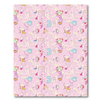 Pink Whimsical Line Art Elements Rug