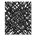 Monochromatic Abstract Intertwined Lines Rug