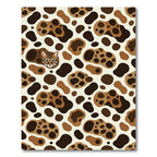 Spotted Feline Brown Abstract Shapes Rug