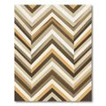 Earthy Chevron Stripe Geometric Rug