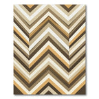 Earthy Chevron Stripe Geometric Rug