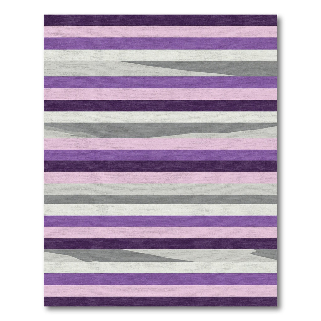 Modern Purple Gray Lavender Stripes Rug