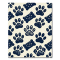 Navy Blue Paw and Treat Illustration Rug