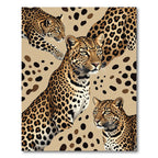 Leopard Spots Wildlife Collage Rug