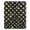 Taupe and Black Intersecting Grid Lattice Rug