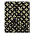 Taupe and Black Intersecting Grid Lattice Rug