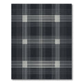 Dark Gray Modern Grid Checkered Rug