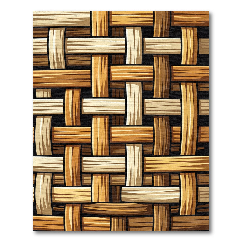 Woven Natural Texture Wood Grain Rug