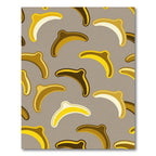 Golden Banana Abstract Mid Century Art Rug