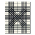 Monochrome Plaid Crossed Lines Grid Rug