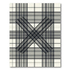 Monochrome Plaid Crossed Lines Grid Rug