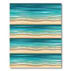 Coastal Blue Water Sand Layers Rug