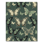 Sage Green Whimsical Butterfly Garden Rug