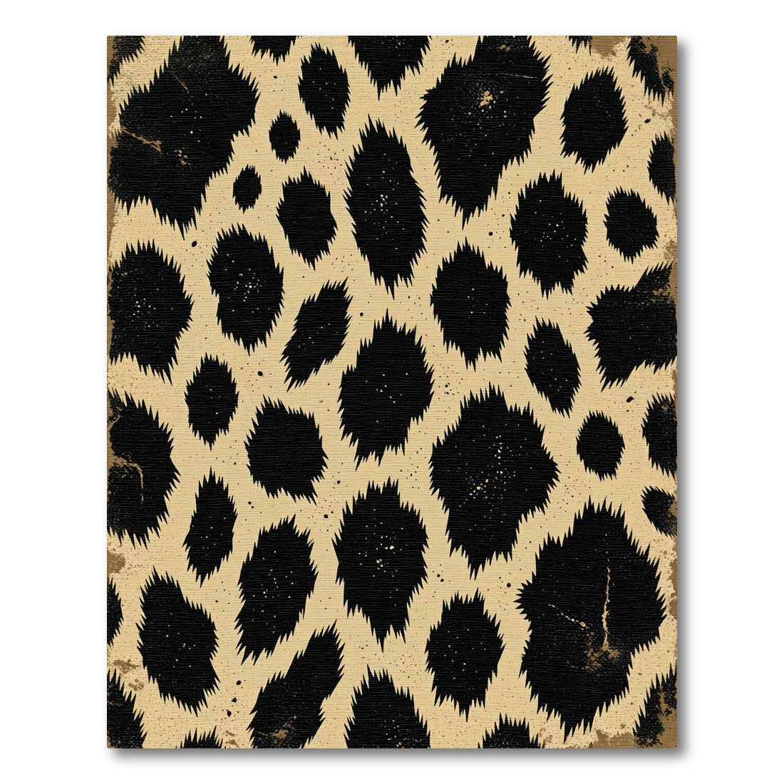 Retro Black Spots Faux Hide Rug
