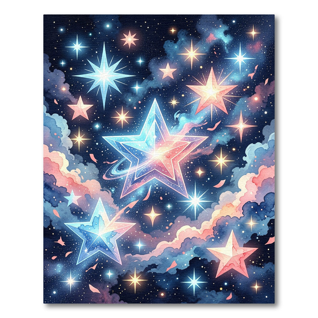 Cosmic Pastel Starry Night Sky Rug