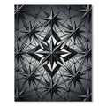 Monochrome Geometric Celestial Star Grid Rug