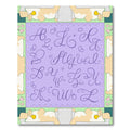 Lilac Script Alphabet Charm Rug