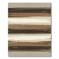 Earthy Brown Abstract Horizontal Striped Rug