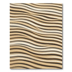 Earthy Neutral Wavy Layered Ribbed Rug