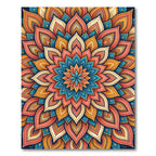 Vibrant Multi-Color Medallion Floral Mandala Rug