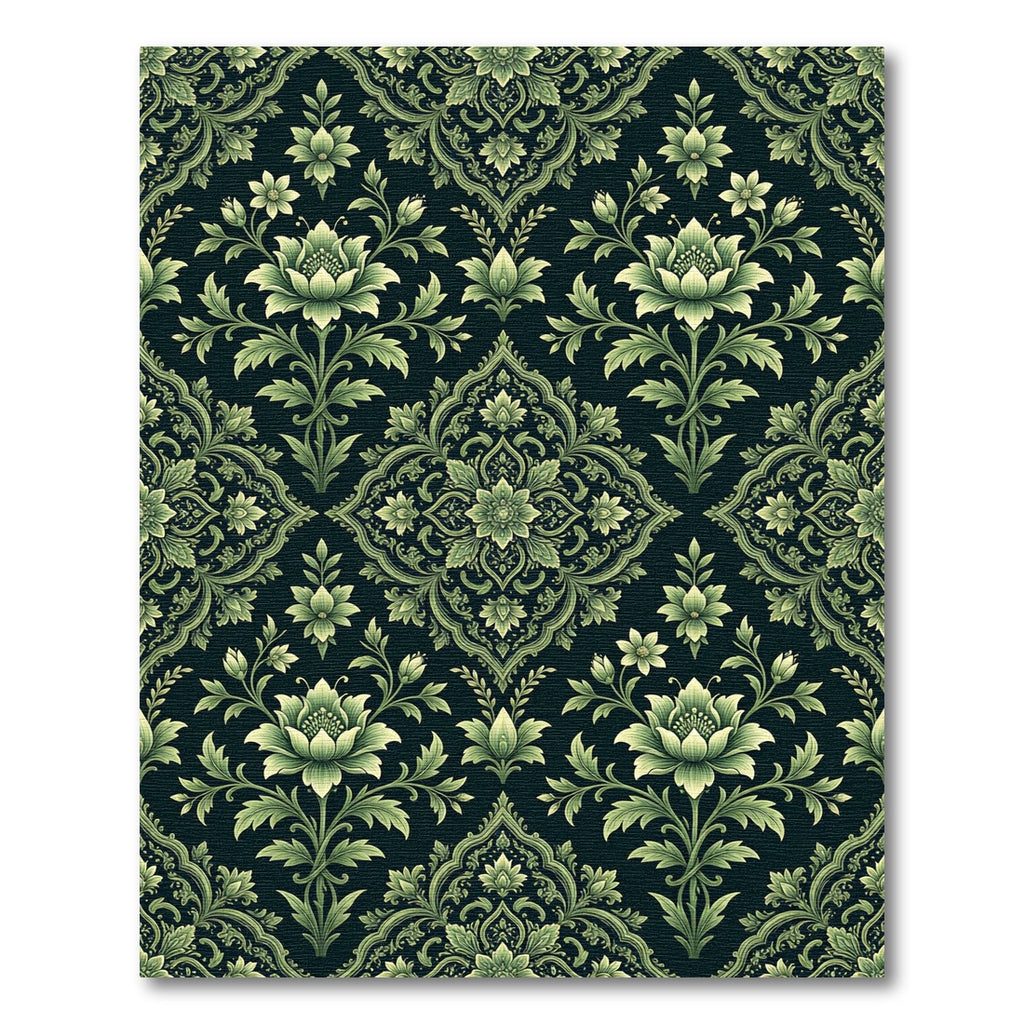 Grand Luminous Floral Damask Rug