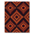 Fiery Orange Diamond Tribal Rug