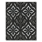 Monochromatic Ogee Lattice Floral Rug