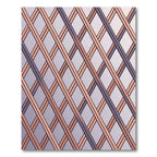 Sophisticated Copper and Charcoal Lattice Rug