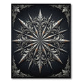 Silver Iron Gothic Star Medallion Rug