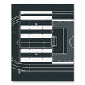 Modern Minimalist Architectural Grid Track Rug