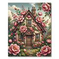 Charming Pink Floral Cottage Hearts Rug