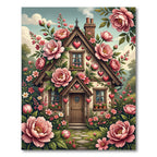 Charming Pink Floral Cottage Hearts Rug